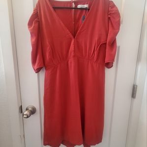 Red Open Back Minidress Abercrombie & Fitch